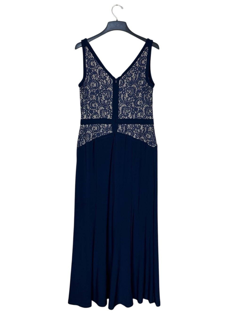 Lauren Ralph Lauren Navy Lace V‑Neck Maxi Dress - Picture 3 of 9
